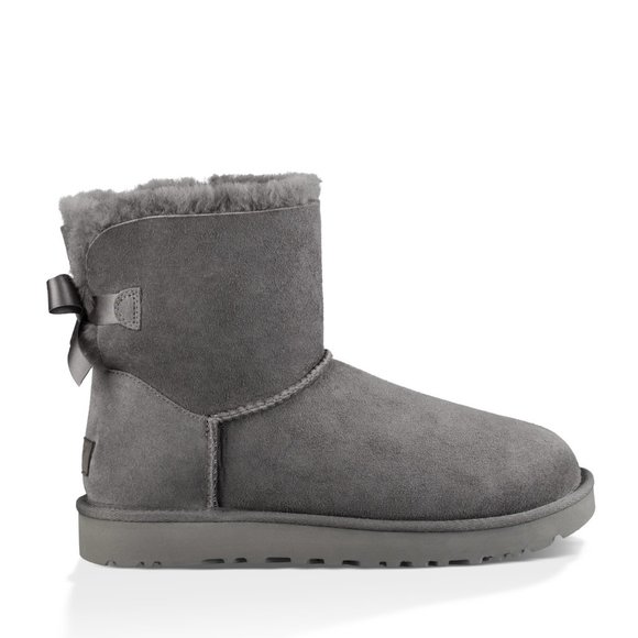 ●NEW●UGG/Women's Mini Bailey Bow II Grey - Picture 1 of 6